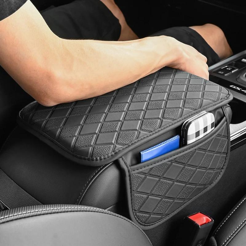 Car Armrest Pad with Side Storage Pockets, Comfortable Elbow Rest ...