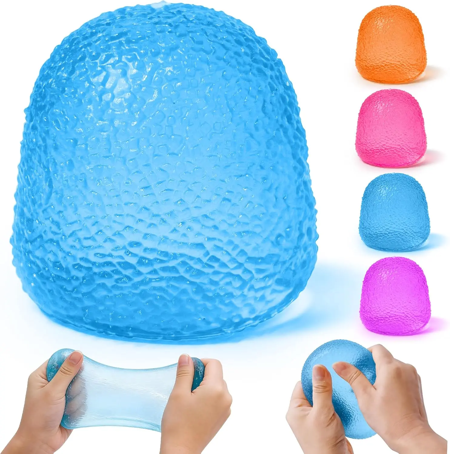 Gumdrop Squishy, Stress Balls for Kids and Adults, Candy Shaped Sensory Fidget Toy for Anxiety Relief, Portable Squeeze Toy, Classroom Birthday Party Favors