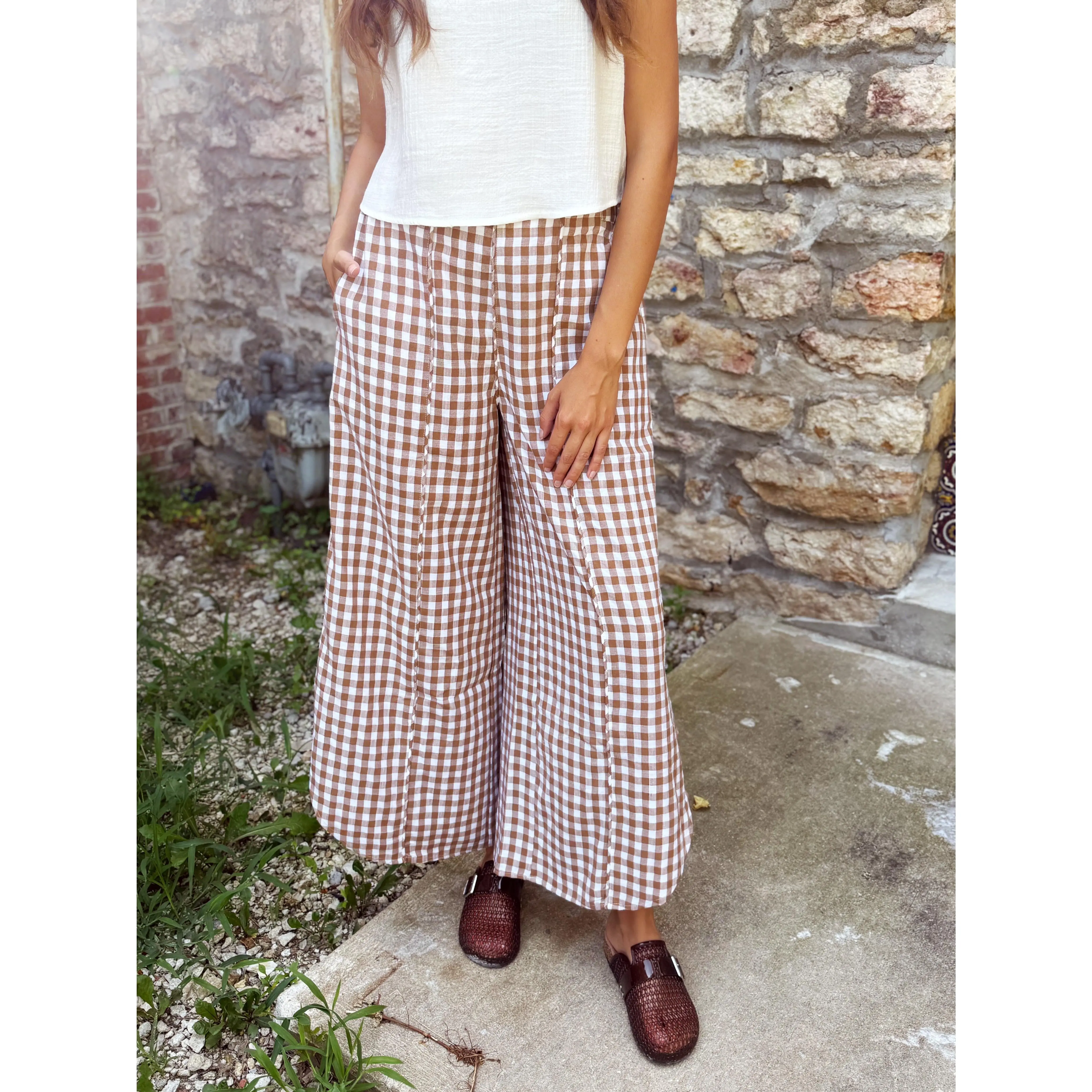 Tulip Checkered Relaxed Fit Pants