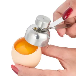 Stainless Steel Egg Topper Cutter Tool - Quail Egg Cutter Egg Shell Breaker Egg Cracker Tool - Egg Opener Topper Cutter Egg Shell Opener And Hard Boiled Egg Peeler Kitchen Gadgets Egg Hammer Touch