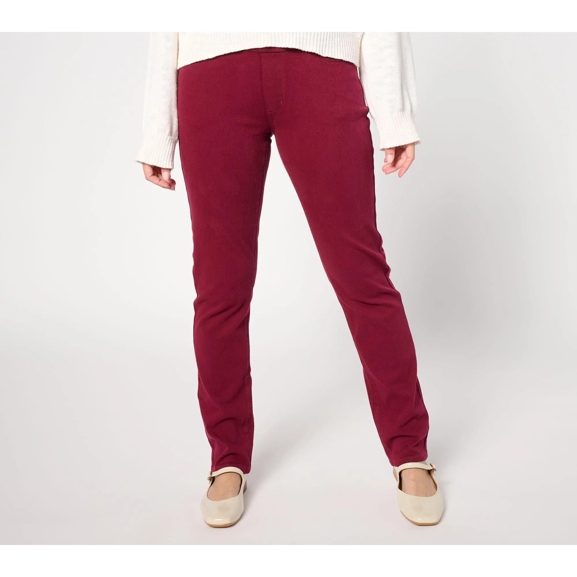 Coldwater Creek Regular Knit Denim Slim Leg Jeans