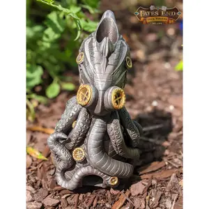 Octopunk Steampunk 3D Printed Dice Tower-Fate's End Collection- Dive Deep into a Steampunk and Octopus Inspired Design!