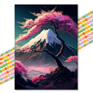 Mountain Pattern DIY Diamond Art Painting Without Frame, DIY 5D Diamond Arts Painting Kit, Wall Art Decor For Home Living Room Bedroom