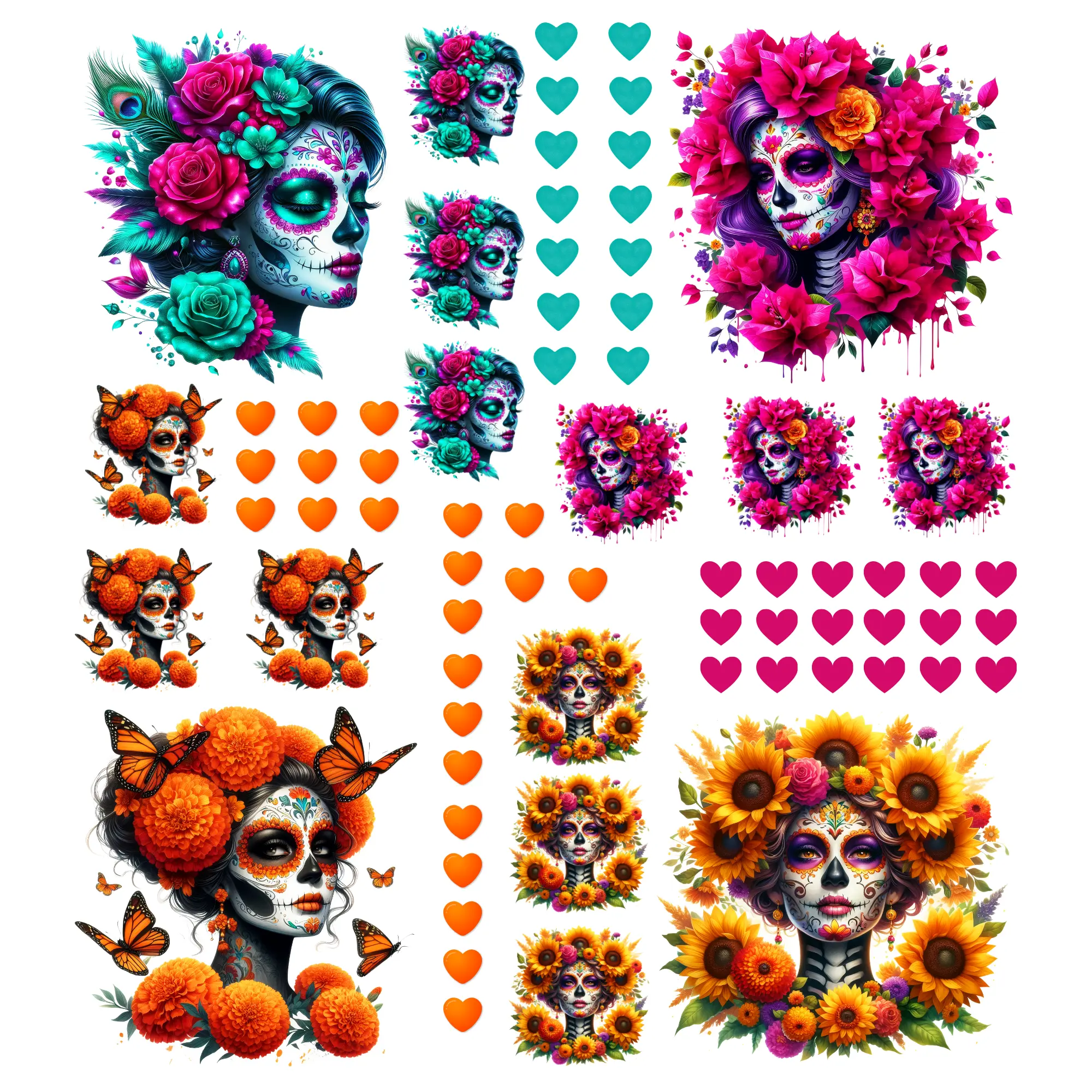 HOLIDAYS UV Sticker Decal Pages for keychains and tumblers - cup and keychain sticker decor
