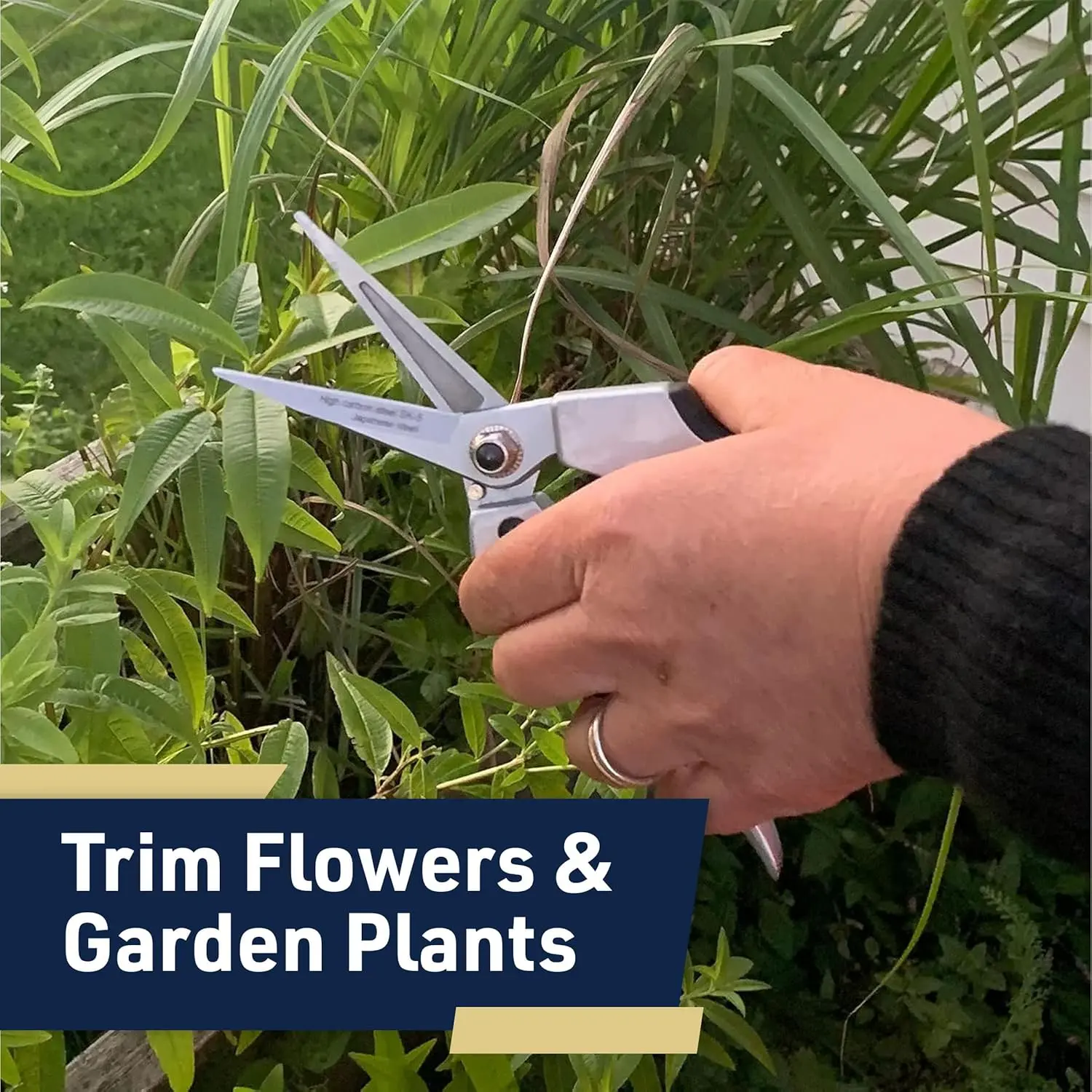 Pruning Shears - Garden Scissors Florist Snips - 2.5” Blades - Flower Scissors for Cutting Fresh Flowers, Trimming, or Harvesting Herbs or Fruit - Pruners for Gardening Tools by Kings County Tools