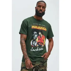 Michael Jackson The King Of Pop Short Sleeve Tee - Green