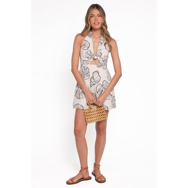 Vista Mini Dress - Cream Shells