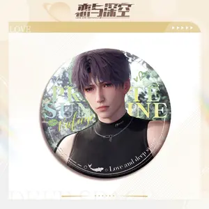 75MM Love and Deepspace Sylus Xavier Zayne Rafayel Anime Cosplay Round Badge Brooch Fans Collection Pin Backpack Decoration