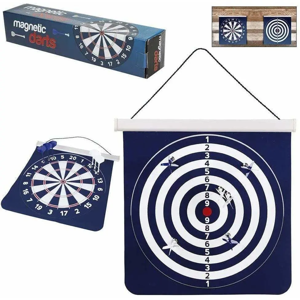 Martinex Magnetic Darts Game | Hanging Dart Board | 6 Darts