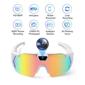 Outdoor Sports Smart Glasses HD Camera Sunglasses for Cycling Skiing Windproof UV Protection Video Recording Smart Goggles