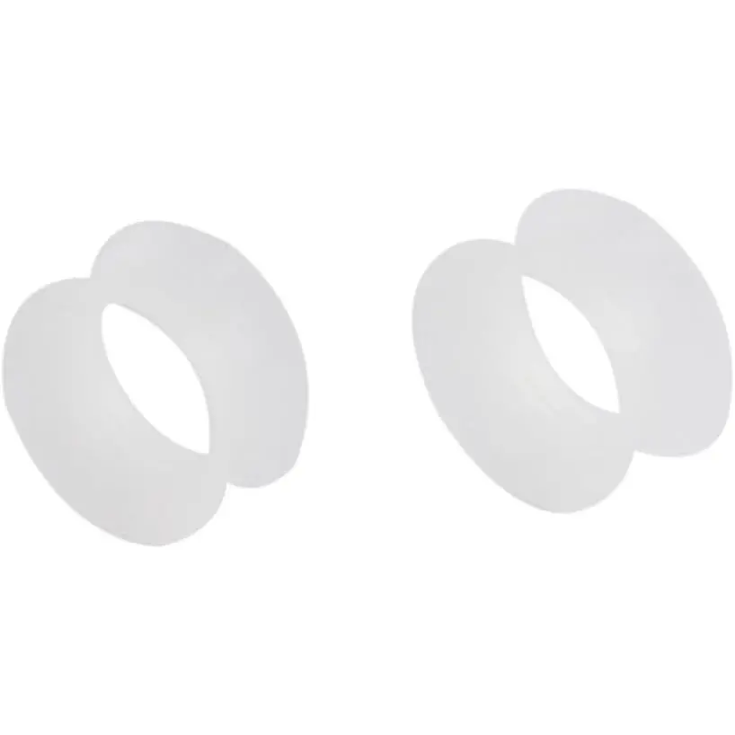 Ultra Thin Silicone Ear Skin Flexible Flesh Tunnel Expander Stretching Gauge Earlets Plug Clear Gauges Kit 6G,4G,2G,0G,00G,12mm,14mm,16mm,18mm,20mm - 1 Pair