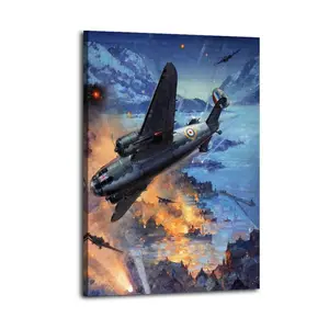 Vintage Poster British RAF Propaganda PosterBack Them Up Royal Air Force  1942  WWII Poster Decorative Painting Canvas Wall Art Picture Print Modern Family Bedroom Decor