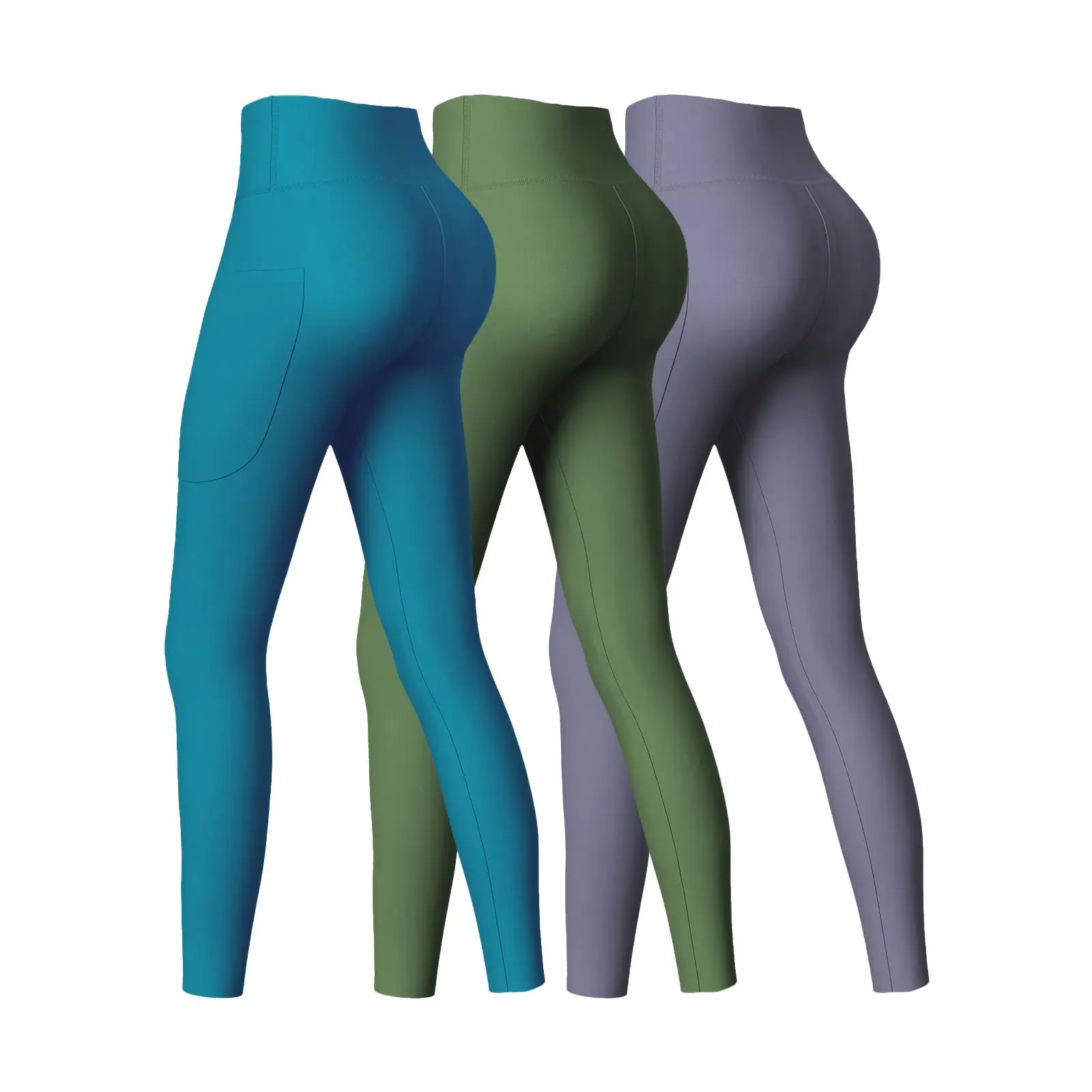 1/2/3 Pack Pet Hair Resistant Solid High Waist Tummy Control Sidepocket Training Ultrasculpt Gym Yoga Leggings Dog Cat #Summer Seamless Silky Soft Ant