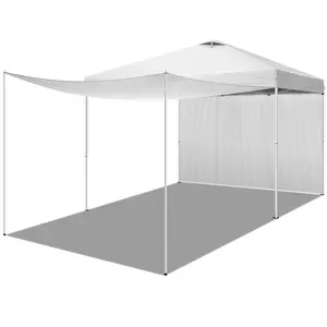 10x10FT Pop Up Canopy Tent with 2 Sidewalls, UV Resistant Waterproof Canopy Shade for Parties, Camper Trailers, Outdoor Sports & Camping Use, Uv Resistant Canopy
