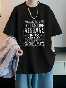 Heavy Cotton Trendy Print Short-sleeved T-shirt Men's Spring and Summer New Loose plus size