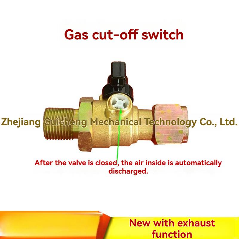 Truck Front Air Brake Cut Off Valve | Solid Brass Air Shut Off Switch for Semi Trailer & Heavy Duty Trucks M18x1.5 M18-M18 Thread