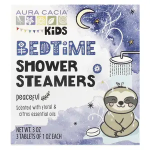 Aura Cacia Kids, Bedtime Shower Steamers, Peaceful, 3 Tablets