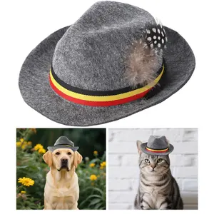 18*16*7cm long, wide and high Pet Hat , Pet Sailor Captain Hat , Cowboy Hat , Witch Hat , Dog Cat, Felt, Adjustable, Costume, German Flag