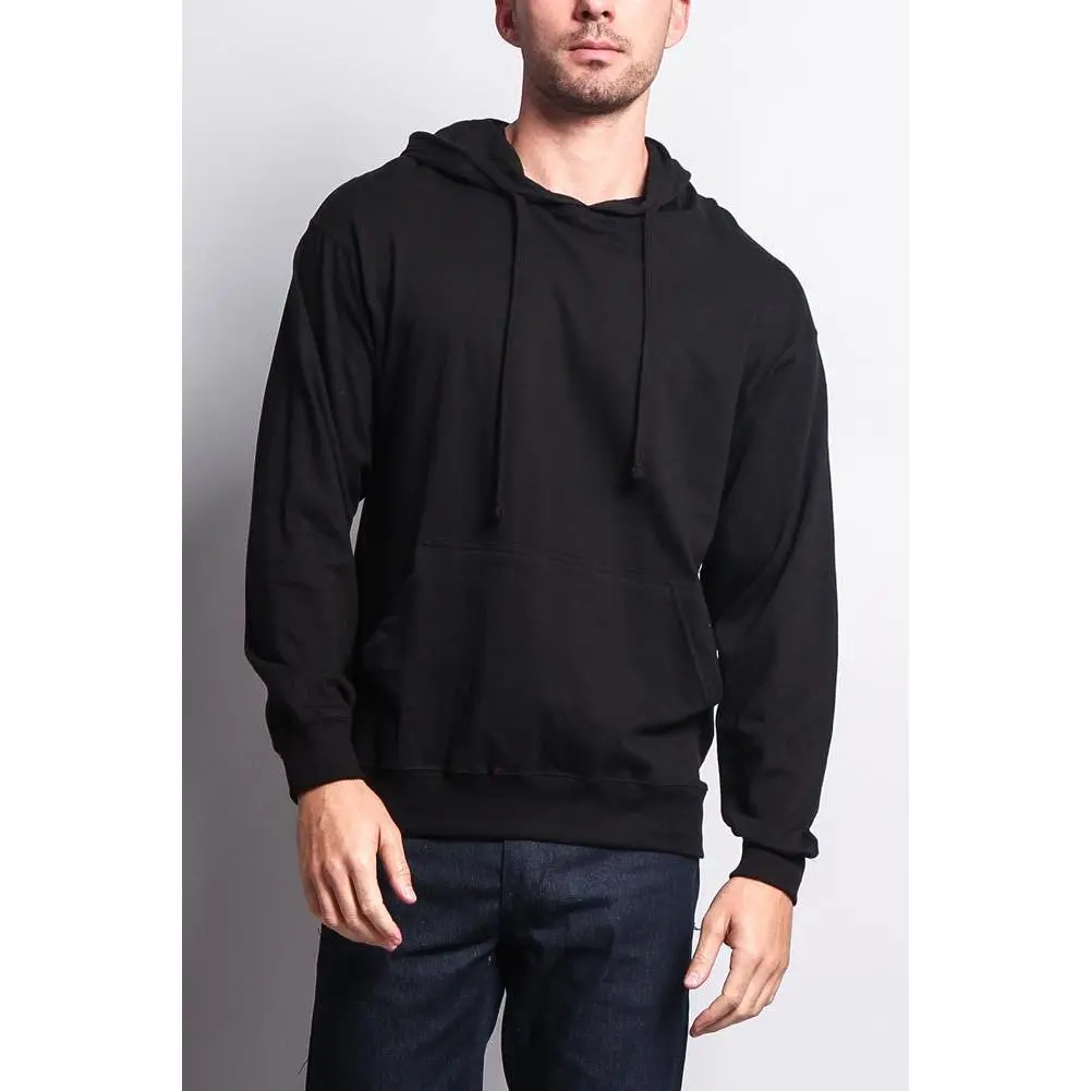 Men's Essential Cross-Dyed Heather Jersey Pullover Hoodie