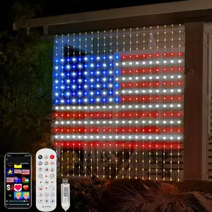 1 PC Smart Curtain Light, 400 LED Color Changing String Lights, Dynamic DIY Fairy Lights with APP & Remote Control, Festival Ambient Lights for Bedroom Background, Party, Holiday & Independence Day Decorations