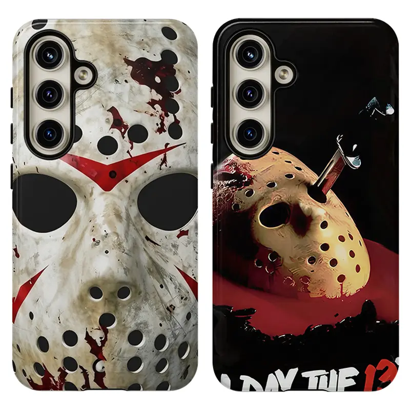 Horror Movie Scary Design Phone Case , Shockproof Dual Layer Soft TPU Hard Bumper Shell for Samsung S26 S25 S24 S23 S22 S21 NOTE20 Ultra A71 A56 A36 Plus FE A06 A13 A14 A15 A16 A23 A25 A26 A34 A52 A53 A54 A55 Edge, Smartphone, Handheld, Cellphone