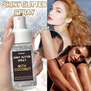 Shiny Glitter Spray -Coconut Milk Summer Cooling Body Spray, Moisturizing Formula Spray, Body Spray Dating & Daily Spray, Cooling Shiny Spray For All Types Of Skin, Unisex, Christmas, Thanksgiving, And Spring Festival Gifts, Easy To Carry - 100ml