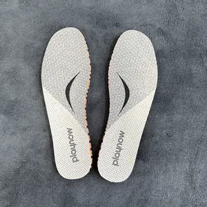 Men's Sport Shoe Insoles, Orthotic Running Inserts with Arch Support, Breathable Cushioning Sneaker Soles, Comfort Pigskin Leather Insole