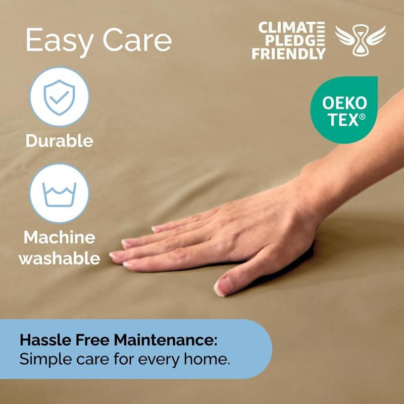 CGK Deep Pocket Fitted Sheet ONLY – Ultra-Soft Microfiber, Wrinkle-Free, Fits Up to 24" Mattress (SINGLE SHEET)