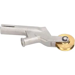 Hot Air Welding Gun Weld Nozzle with Rollers, 304 Stainless Steel Alloy Speed Welding Nozzles Replacement Heat Gun Tips Suitable for 3mm/4mm/5mm Welding Wire, 5mm Standard Weld Tip