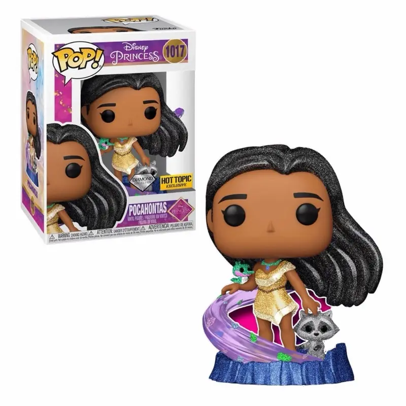 Funko Pop Disney Pocahontas #1017 Diamond Collection Hot Topic Exclusive with Protector Funko Pop! Disney Princess Figure