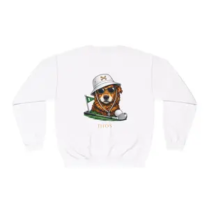 Golf | Dog | Sweatshirt | Retro | Golden Retriever | Putting | Titos