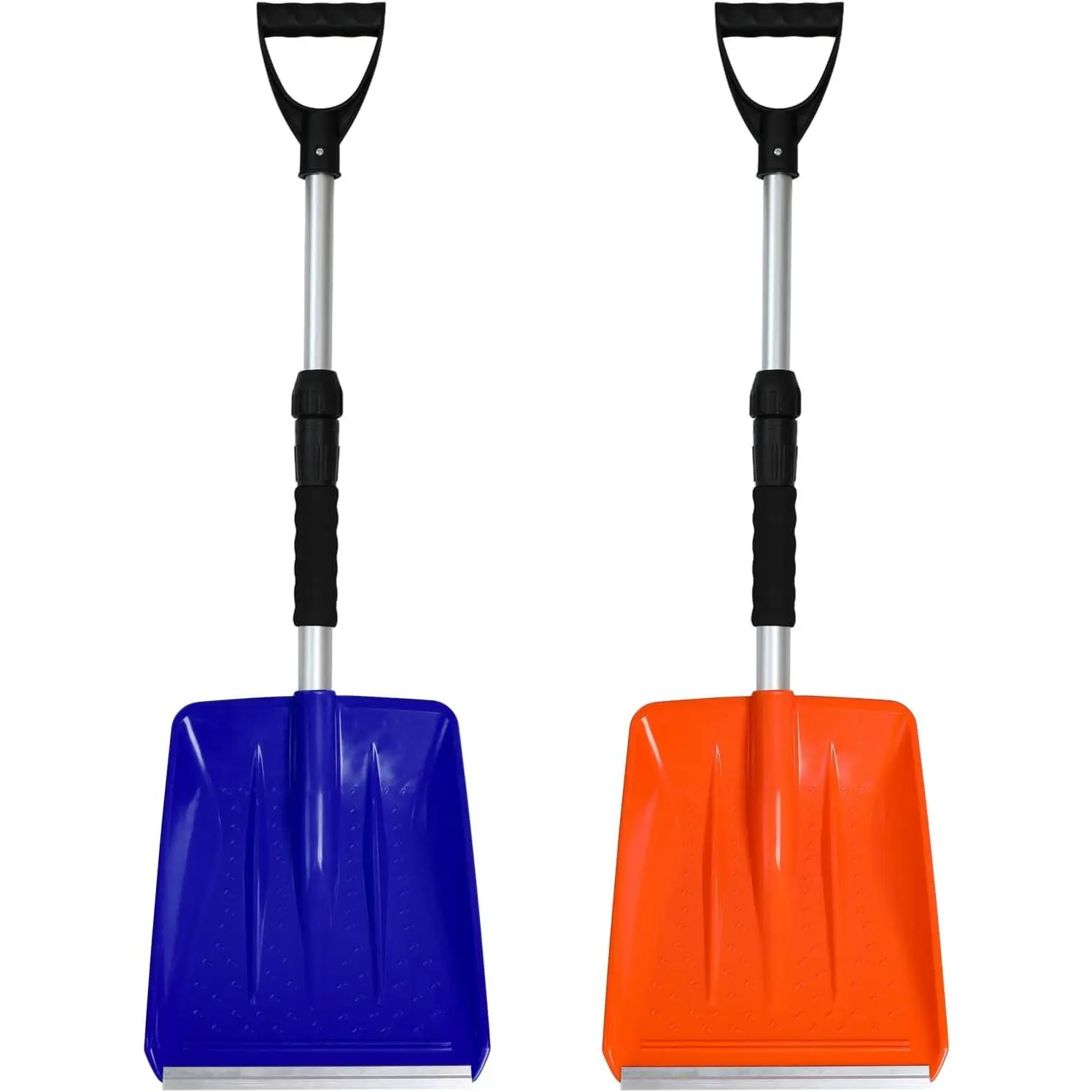 Suitable for Children Snow Shovel with D-Handle Aluminum Blade for Car Trunk Emergency Driveway and Car Snow Removal Ages 3+ 2-Pack