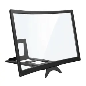 Portable Adjustable Phone Cinema Screen Enlarger, Foldable HD Eye-Friendly Magnifying Holder (Black) - Ideal Family Gift for Phone Projection Use