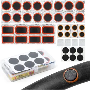 Bike Tire Repair Kit, 44pcs Bycicle Inner Tube Puncture Patch Kits with 38pcs Patches and Metal Rasp for Mountain BMX MTB Ebike Scooter