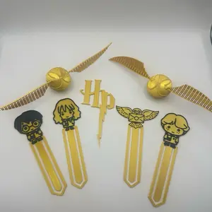 Wizard-Inspired Character Bookmark Collection | 3D Printed Bookmarks | Fantasy Reader Gift | Book Lover Accessories | Lightning Bolt Wizard Bookmark | Fantasy-Inspired 3D Printed Bookmark | Magical Reader Gift | Golden Snitch Inspired Shelf Decor | Fantas