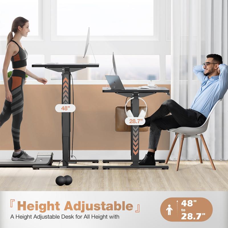 Sweet Furniture Electric Height Adjustable Standing Desk ,Modern Adjust table Sit to Stand Desk Computer Ergonomic Computer Workstation Gifts