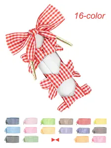 Cute Sweet Metal Head Shoelaces, Colorful Grid Design, Perfect for Daily Casual Entertainment, Pair Pack