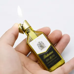 Creative Butane Wine Bottle Flame, Portable Pocket Torch, Unique Liquor Style Ornament for Men and Outdoor Use