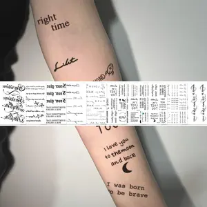 10 fake tattoos, temporary tattoo stickers, English short sentences, famous personalities, famous quotes, life mottos, suitable for men and women, suitable for sticking on the hands and body, waterproof and non-reflective temporary tattoo stickers