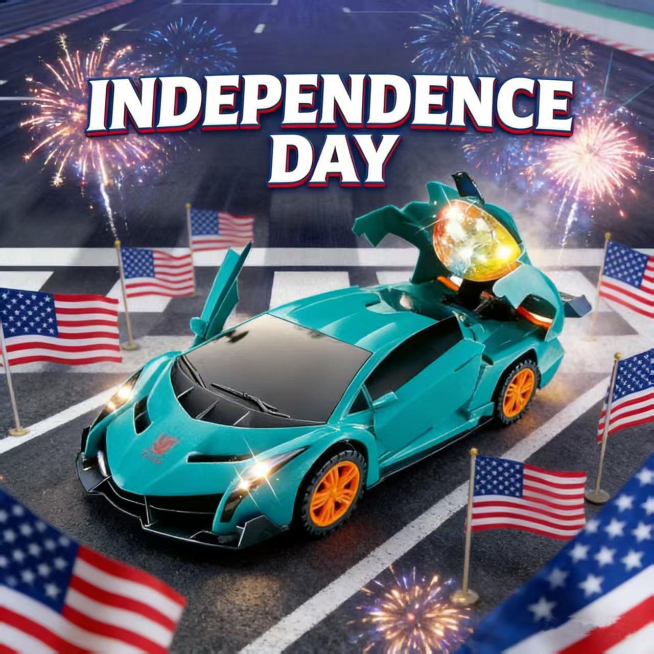 360° Rotating Door Electric Sports Car for Hobbyists & Kids,with LED Lights & Music for Birthday Parties & Playdates