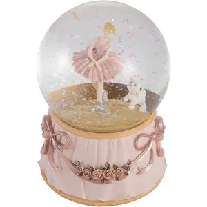 Ballerina Snow Globe for Girl's Birthday, Rotating and Mechanical Real Glass Snowglobe  for Adult Women, Wife, Daughter and Granddaughter, with Music Greensleeves,  Box Packed