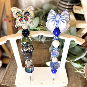 Rhinestone Beaded Pokey Tools Handmade Stainless Steel Tip for Vinyl Weeding Cricut Projects and Paper Crafts 5.5 Inches Sparkle Crafting Accessory