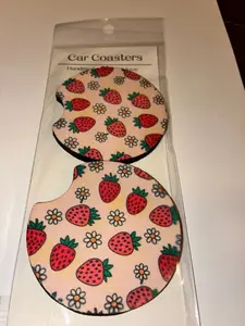 Strawberry #1 car coasters