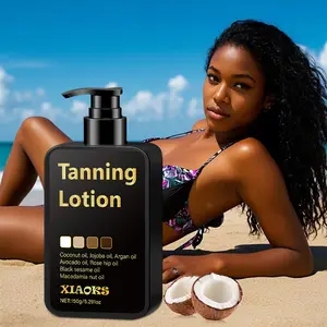 150g tanning lotion, containing multiple nourishing ingredients such as coconut oil, jojoba oil and argan oil, easily creates a healthy bronze complexion and locks in the color for a long time