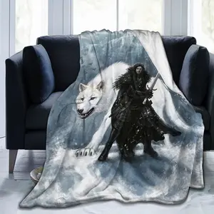 Jon Snow Blanket Throw Bedding Room Decor Flannel Blankets for Bed Sofa 50" x40"