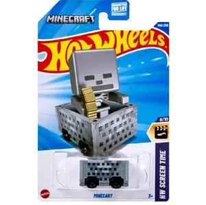Hot Wheels Minecraft Minecart HW Screen Time 8/10 146/250, Gray