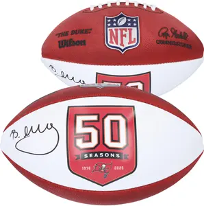 Bucky Irving Tampa Bay Buccaneers Autographed 50th Season Wilson White Panel Football - Fanatics Authentic Certified