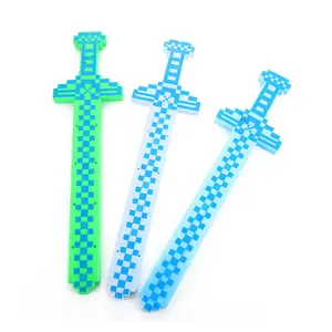 3 Pack LED Pixel Diamond Toy Swords with Lights and Sound 24 Inch Cool Toy Sword for Kids Gaming Adventures Safe Durable Plastic Set of 3 Light-Up Weapons