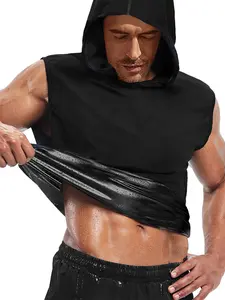 Men's Sauna Shirt for Workouts, Heat Trapping Sleeveless Gym Tank Top, Sports Sauna Vest, Fitted Casual Style for All Seasons