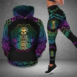 Sloth Hoodie And Legging All Over Printed